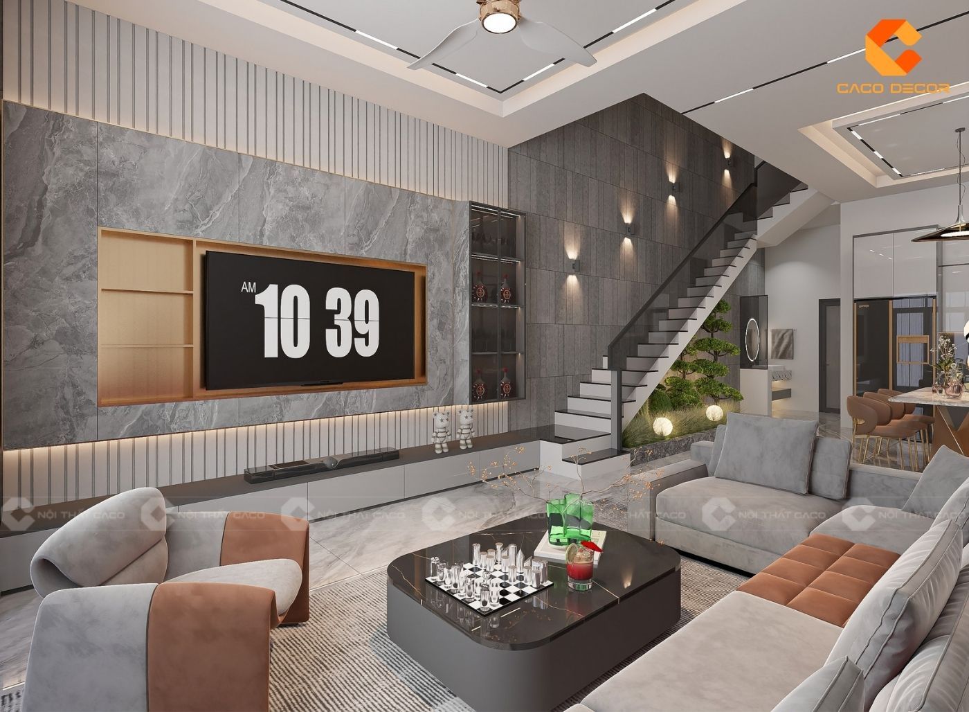 thiết kế nội thất nhà phố hình 2