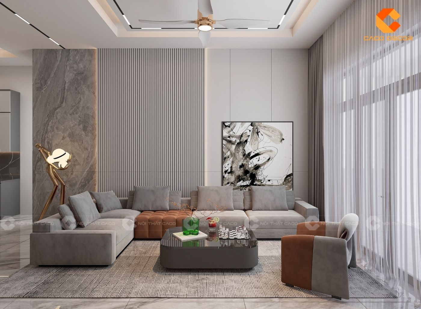 thiết kế nội thất nhà phố hình 1