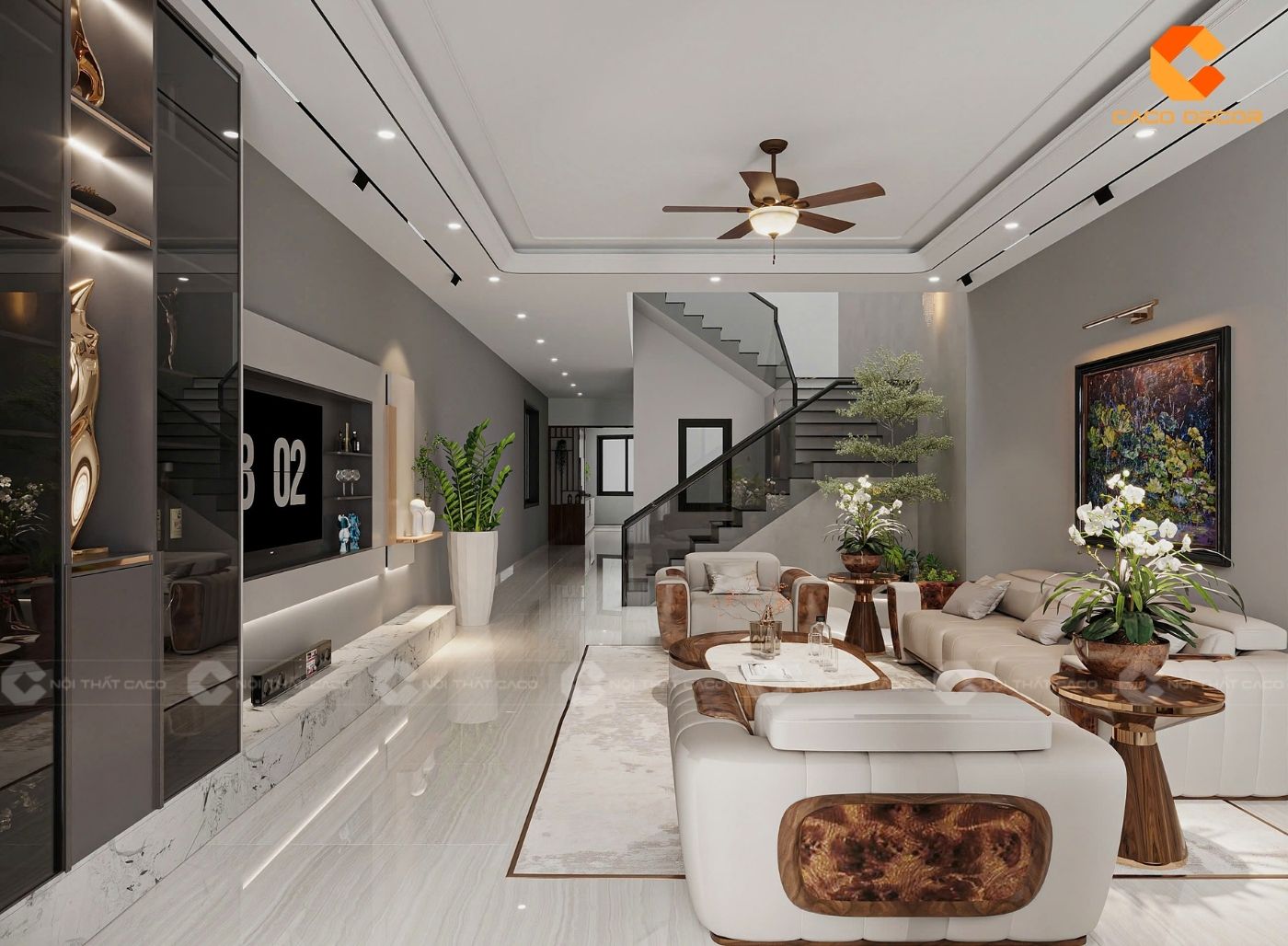 99+ Mẫu Thiết Kế Nội Thất Nhà Phố Đẹp Xu Hướng 2026 1