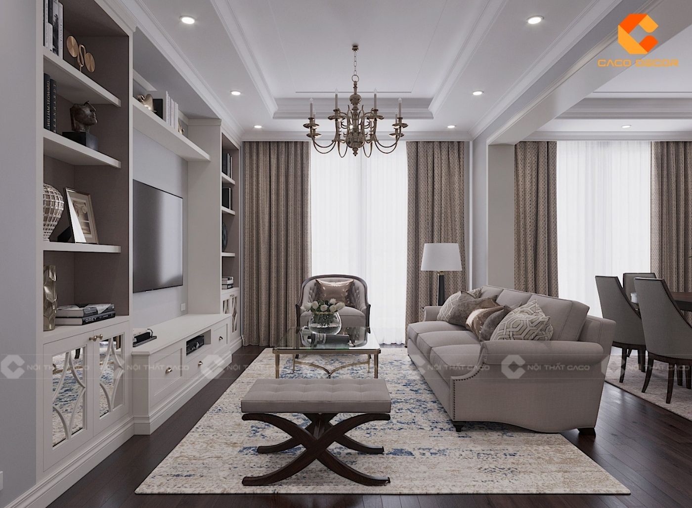 Mẫu thiết kế nội thất phòng khách đẹp ấn tượng