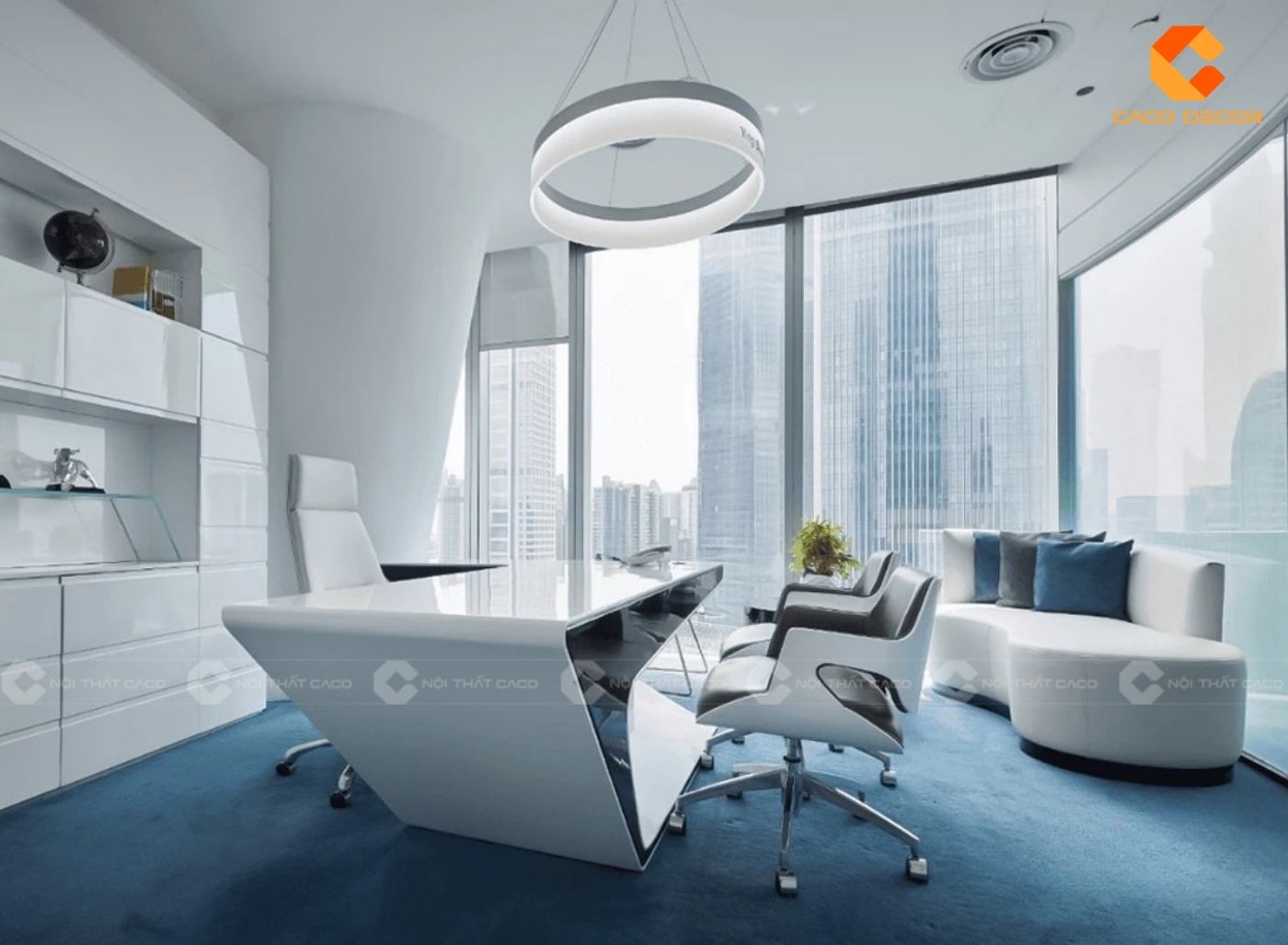 Mẫu thiết kế nội thất văn phòng phong cách hiện đại