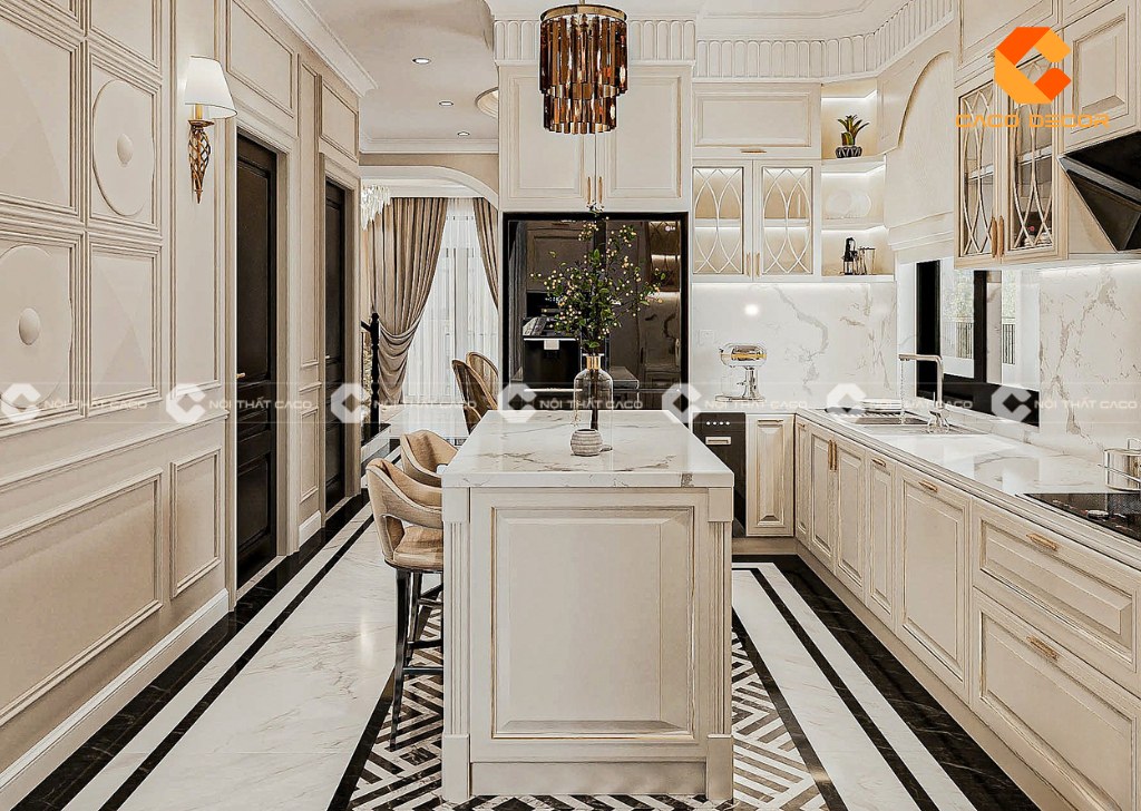 Mẫu 08 trong BST phòng bếp Indochine được thiết kế bởi CaCo