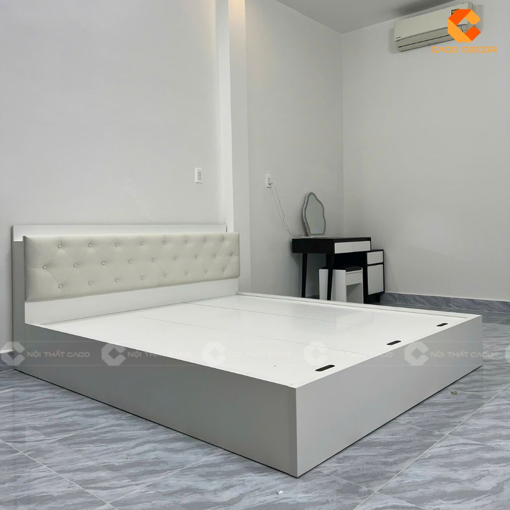 Hình chụp thực tế giường ngủ bọc đầu nệm