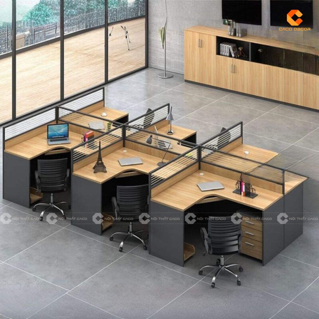 Bàn Làm Việc Nhân Viên BLVNV23 Thiết Kế Module Hiện Đại 2