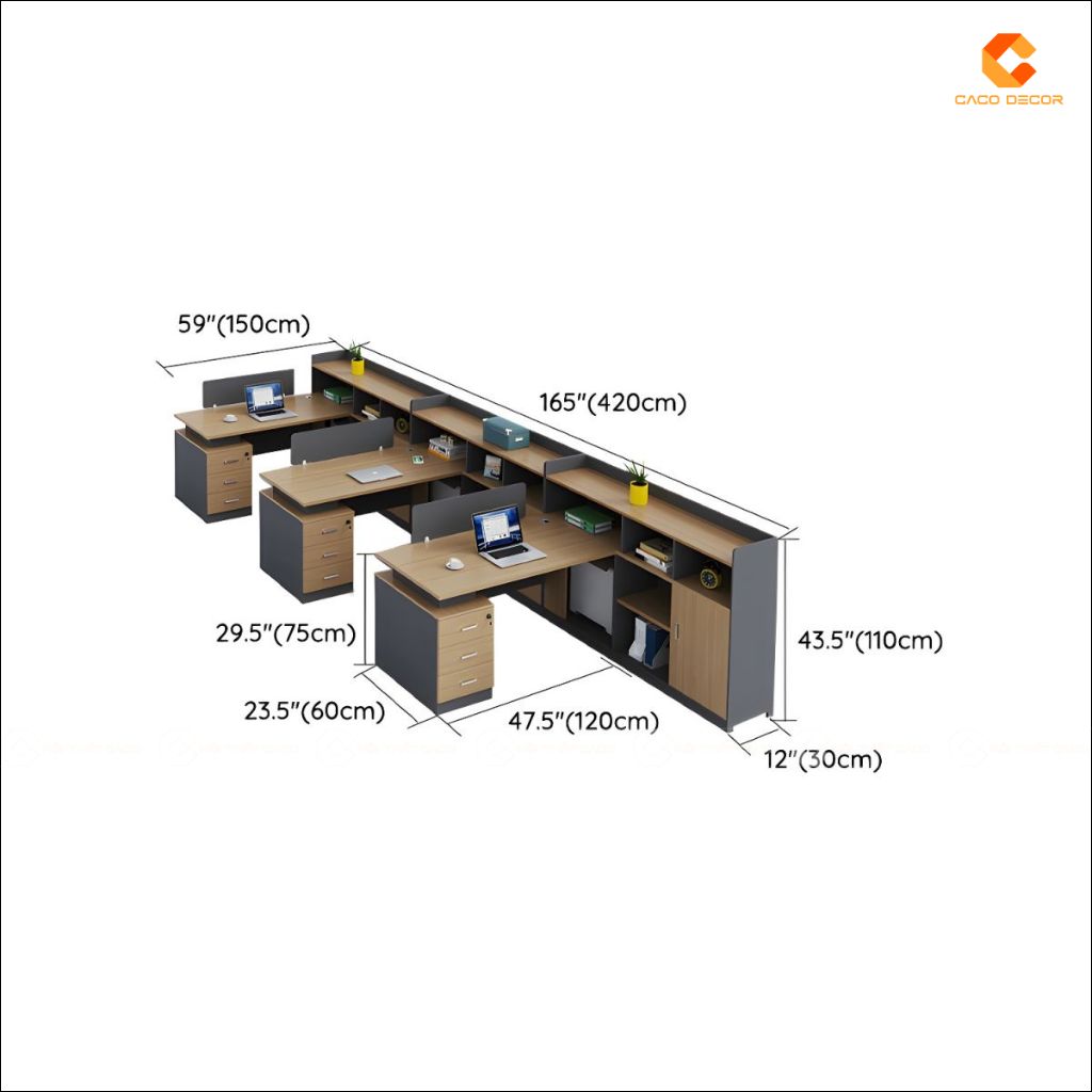 Bàn Làm Việc Nhân Viên BLVNV24 Đa Năng, Hiện Đại 7