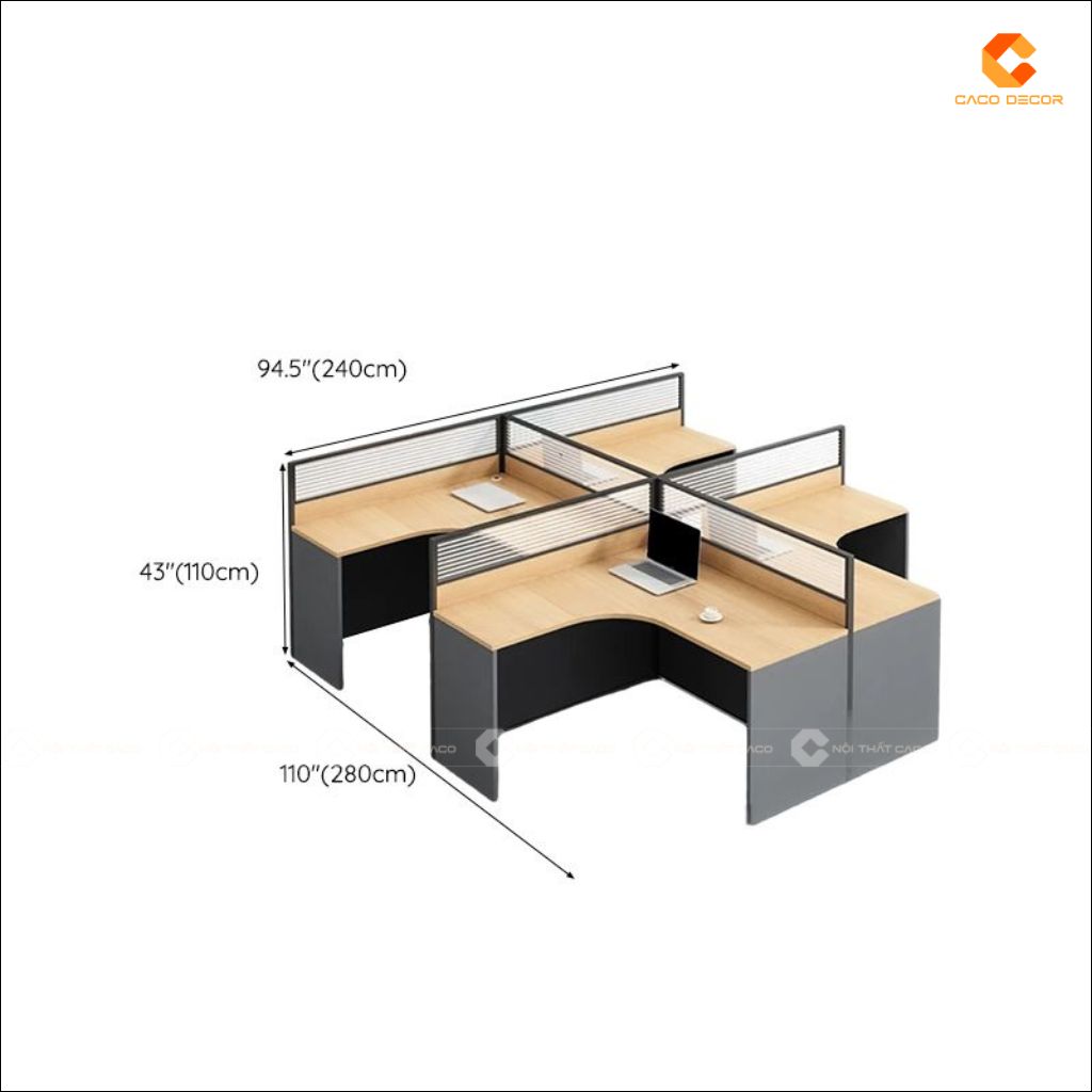 Bàn Làm Việc Nhân Viên BLVNV27 Thiết Kế Hiện Đại, Sang Trọng 8