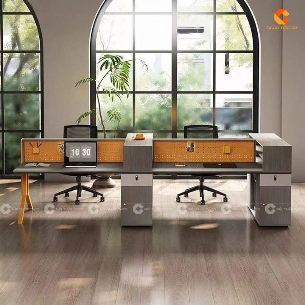 Bàn Làm Việc Nhân Viên BLVNV28 Kết Hợp Chân Sắt Hiện Đại 1