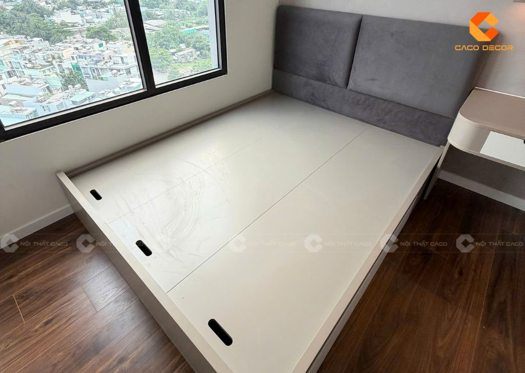 Hình thực tế giường ngủ bàn giao tại nhà khách