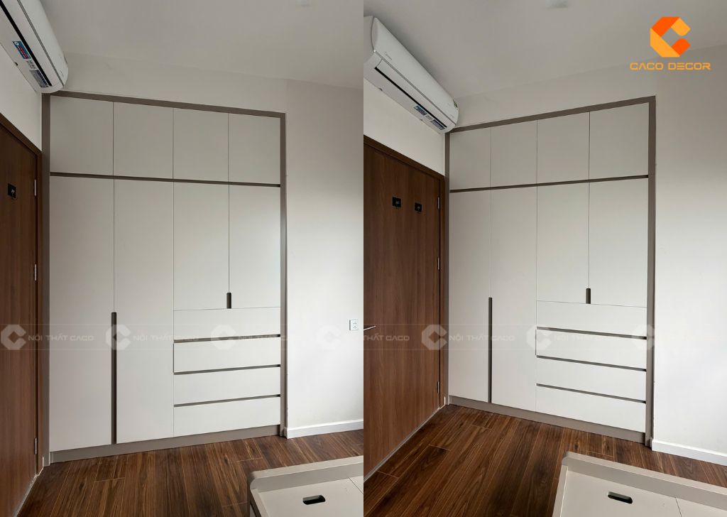 Hình chụp thực tế tủ quần áo âm tường