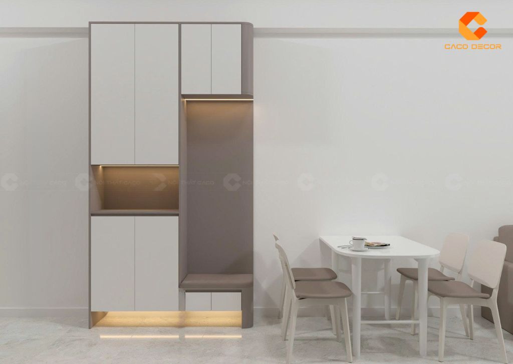 Mẫu thiết kế 3D tủ giày cho phòng khách