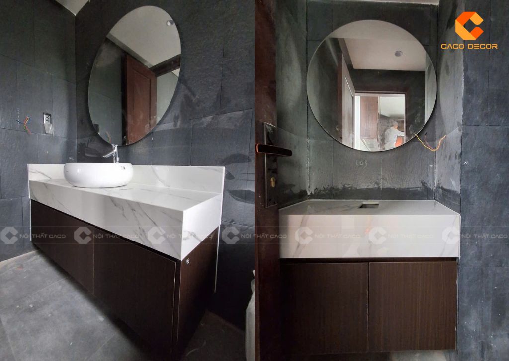 Hình thực tế tủ gương lavabo tiện lợi và sang trọng