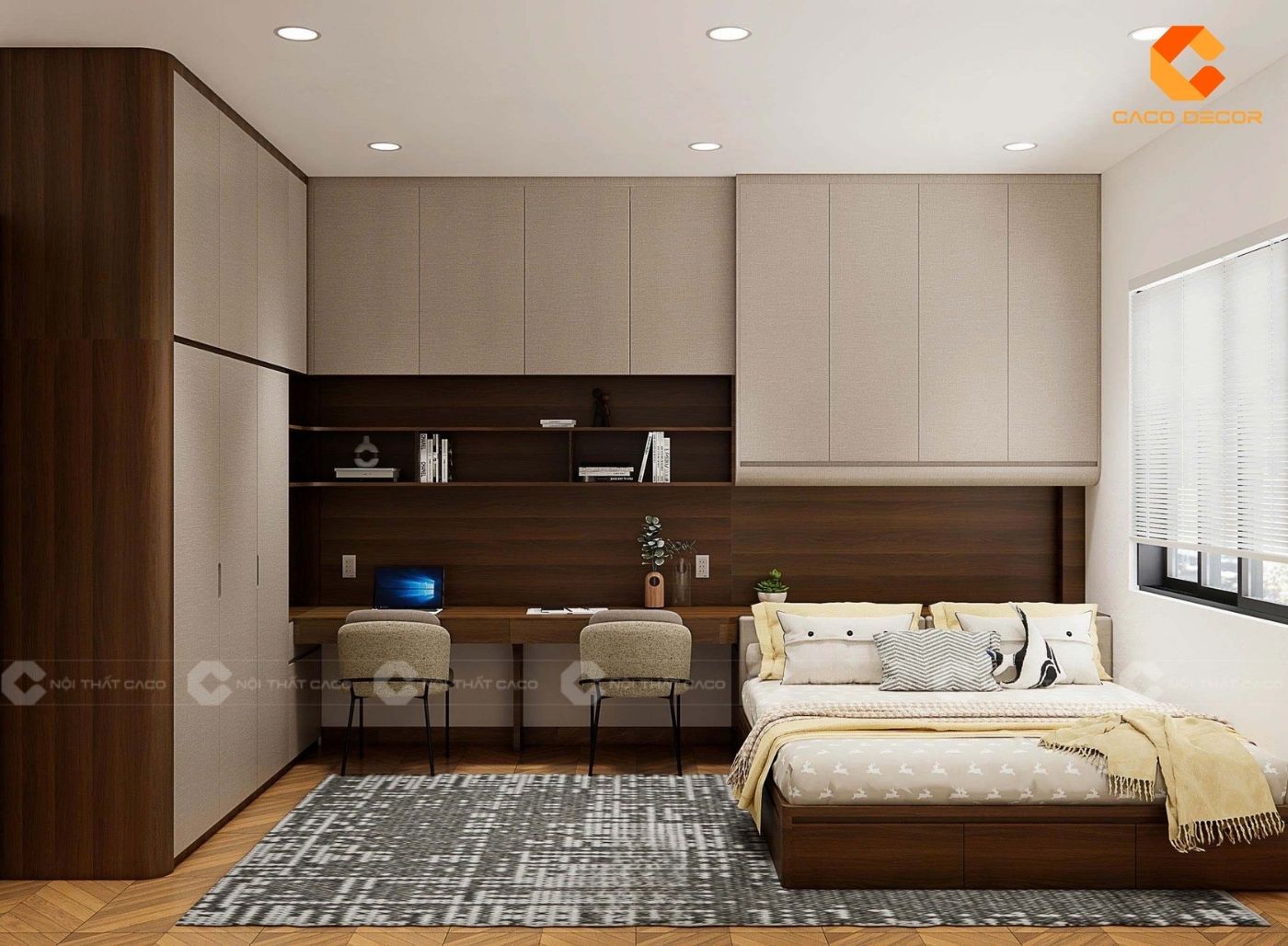 Combo phòng ngủ siêu tiết kiệm không gian cho căn hộ