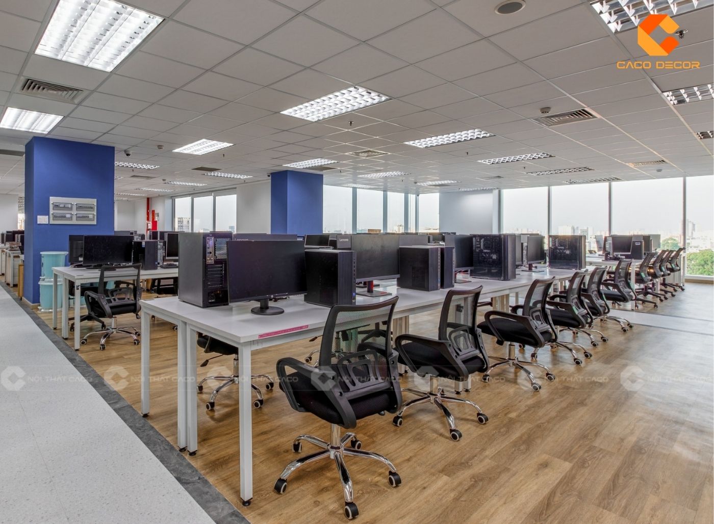 Thi công nội thất văn phòng không gian mở hiện đại