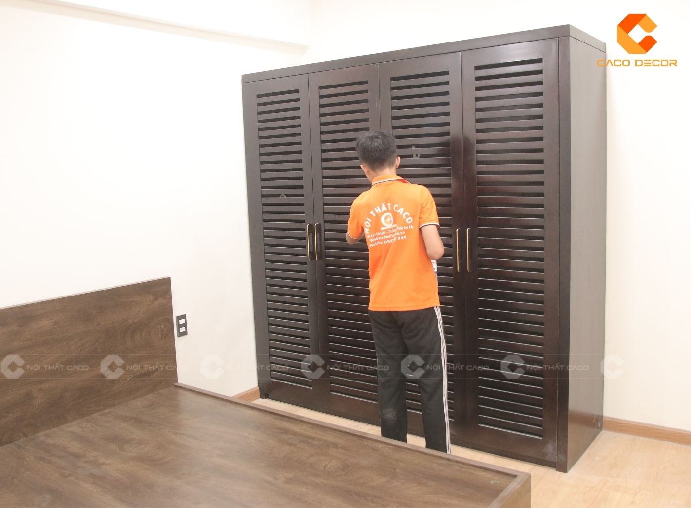 Bộ giường tủ chụp nghiệm thu tại công trình