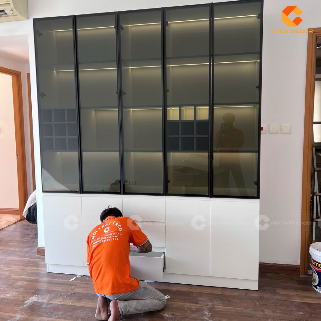 Thợ thi công tại CaCo chuyên nghiệp tỉ mỉ từng chi tiết
