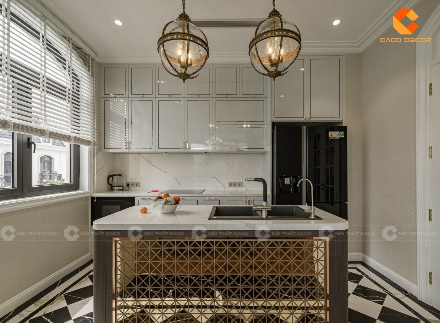 Thiết kế nội thất bếp phong cách tân cổ điển