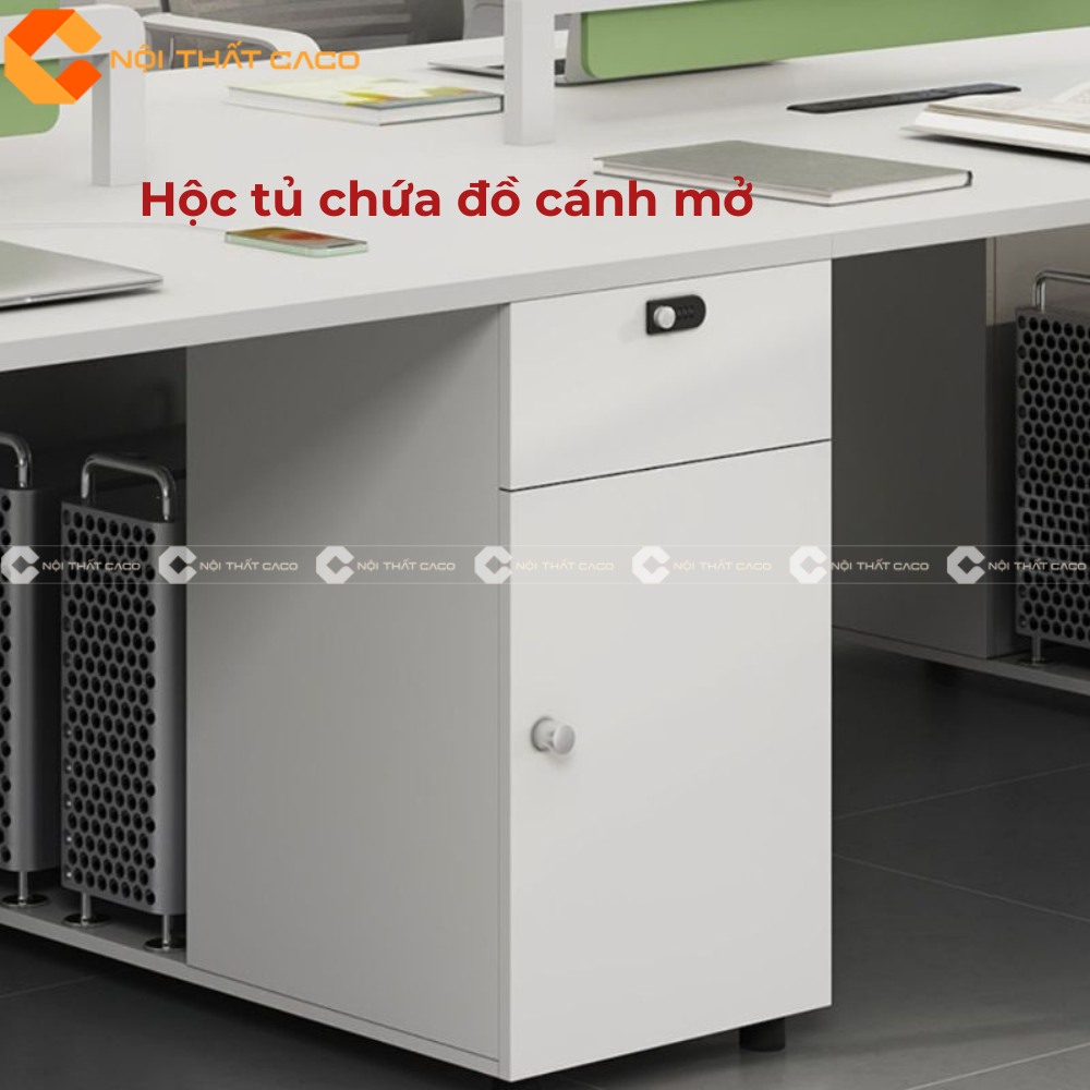 Hộc tủ chứa đồ cánh mở và ngăn tủ kéo có khóa