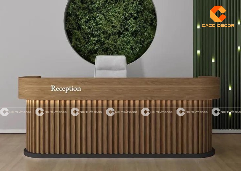 Mẫu bàn lễ tân văn phòng được làm bởi Nội Thất CaCo mã SP07