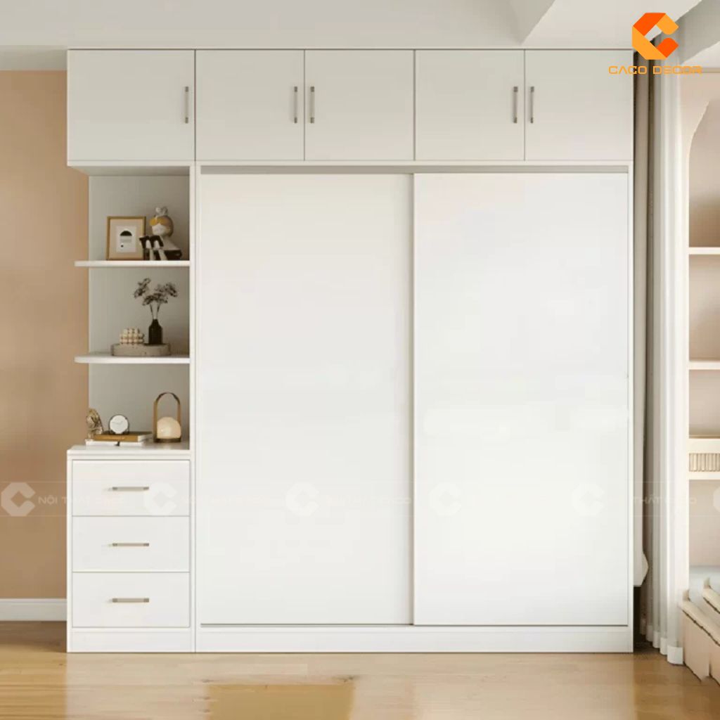 25+ Tủ Quần Áo Gỗ Công Nghiệp 2 Cánh Đẹp, Hiện Đại, Giá Rẻ 11