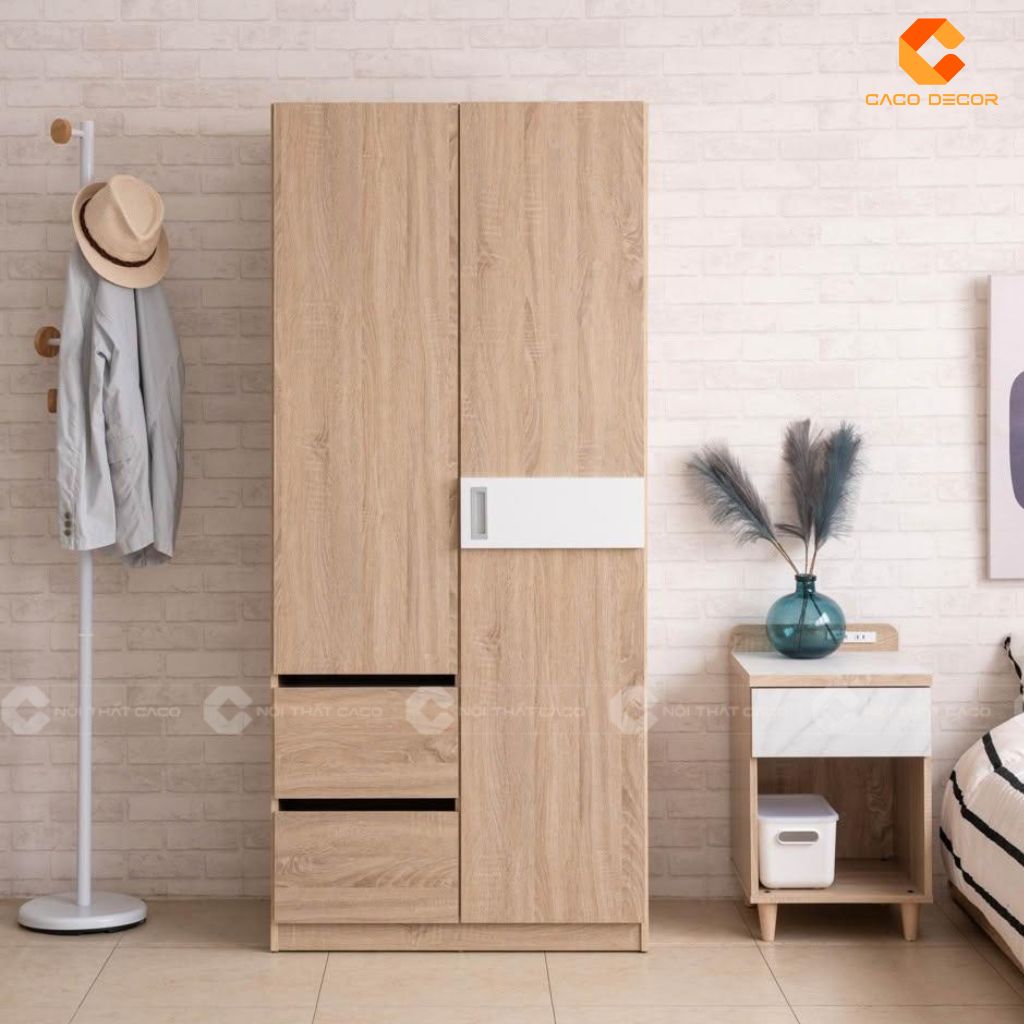 25+ Tủ Quần Áo Gỗ Công Nghiệp 2 Cánh Đẹp, Hiện Đại, Giá Rẻ 13