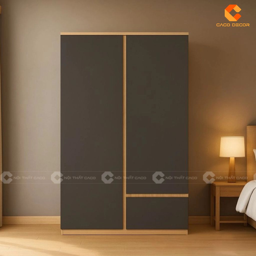 25+ Tủ Quần Áo Gỗ Công Nghiệp 2 Cánh Đẹp, Hiện Đại, Giá Rẻ 12