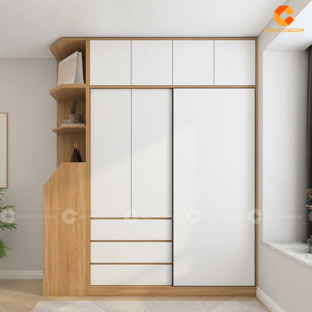 25+ Tủ Quần Áo Gỗ Công Nghiệp 2 Cánh Đẹp, Hiện Đại, Giá Rẻ 15