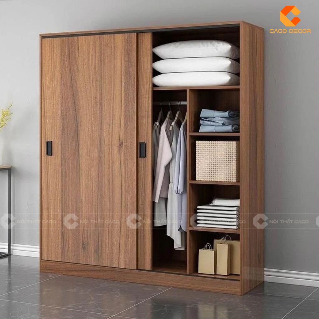 25+ Tủ Quần Áo Gỗ Công Nghiệp 2 Cánh Đẹp, Hiện Đại, Giá Rẻ 4