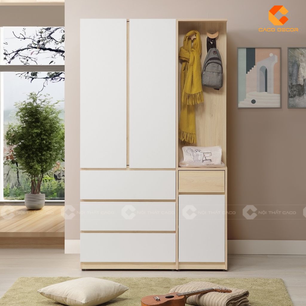 25+ Tủ Quần Áo Gỗ Công Nghiệp 2 Cánh Đẹp, Hiện Đại, Giá Rẻ 2