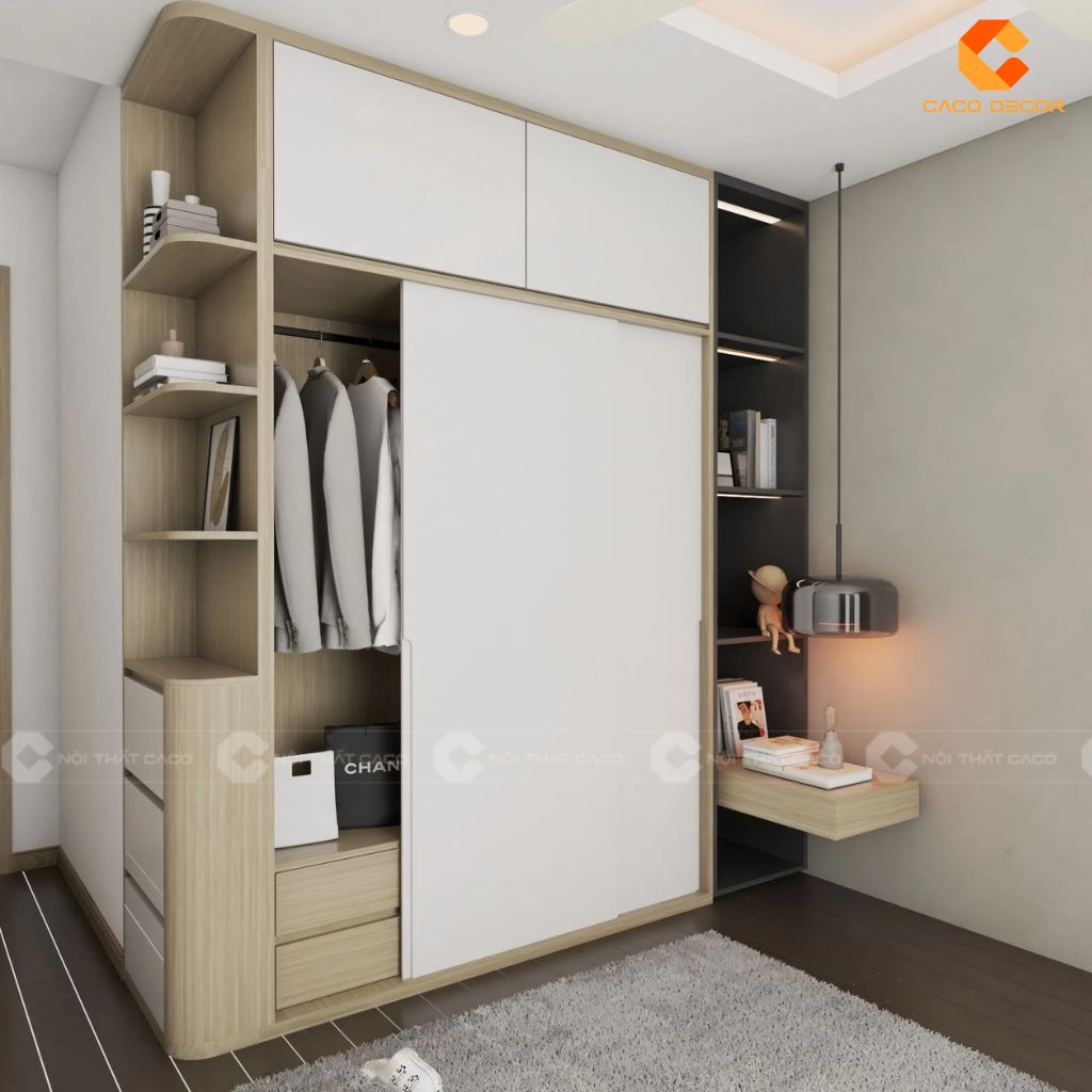 25+ Tủ Quần Áo Gỗ Công Nghiệp 2 Cánh Đẹp, Hiện Đại, Giá Rẻ 6