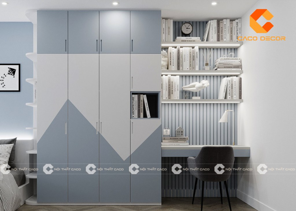 Tủ quần áo bé trai thiết kế hiện đại