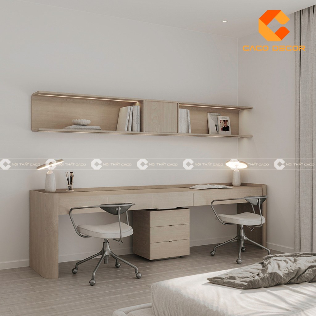 Mẫu 04 trong thiết kế phòng học cho 2 bé tại CaCo