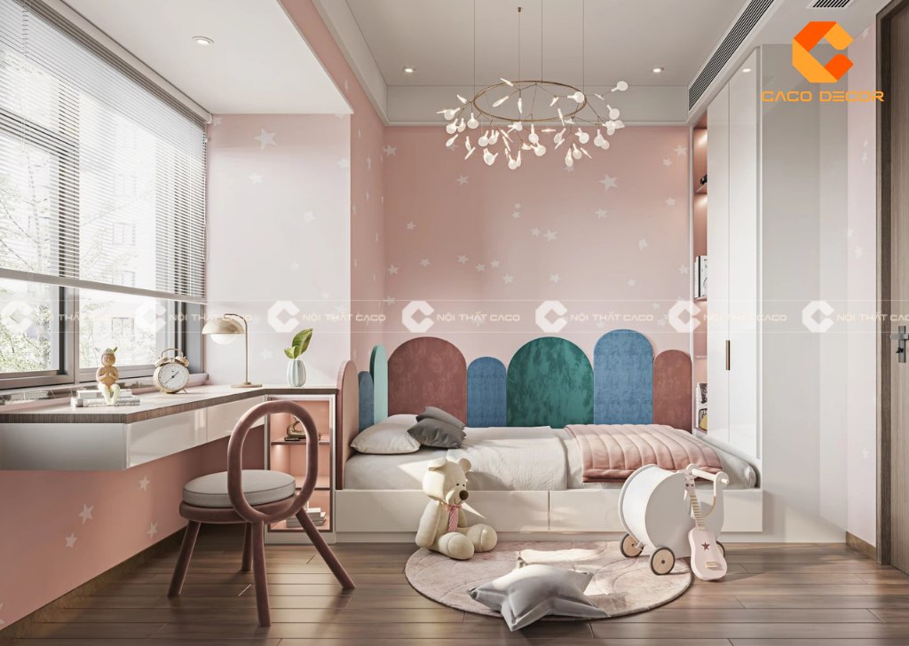 Mẫu 09 thiết kế phòng ngủ cho bé gái bởi nhân viên CaCo 