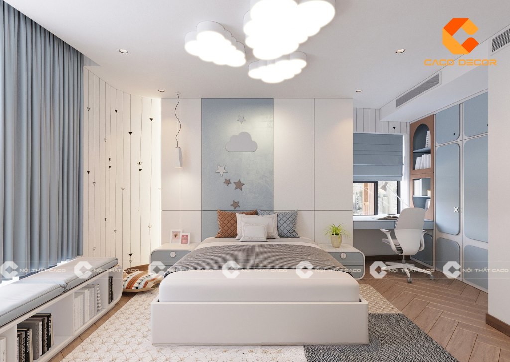 Trang trí phòng ngủ cho học sinh cấp 2 mẫu mới của năm SP06