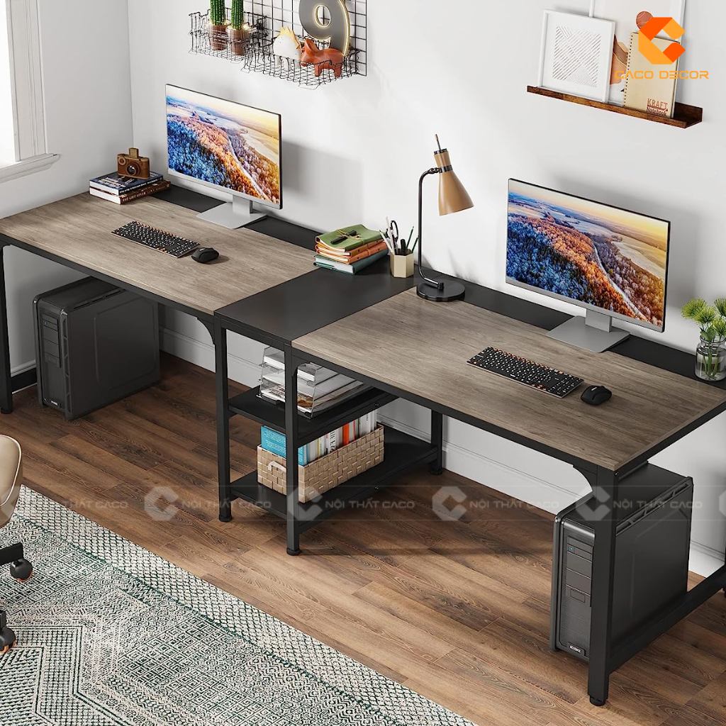 19+ Mẫu Bàn Làm Việc 2 Người Tại Nhà Đẹp, Tiện Lợi, Đáng Mua 14