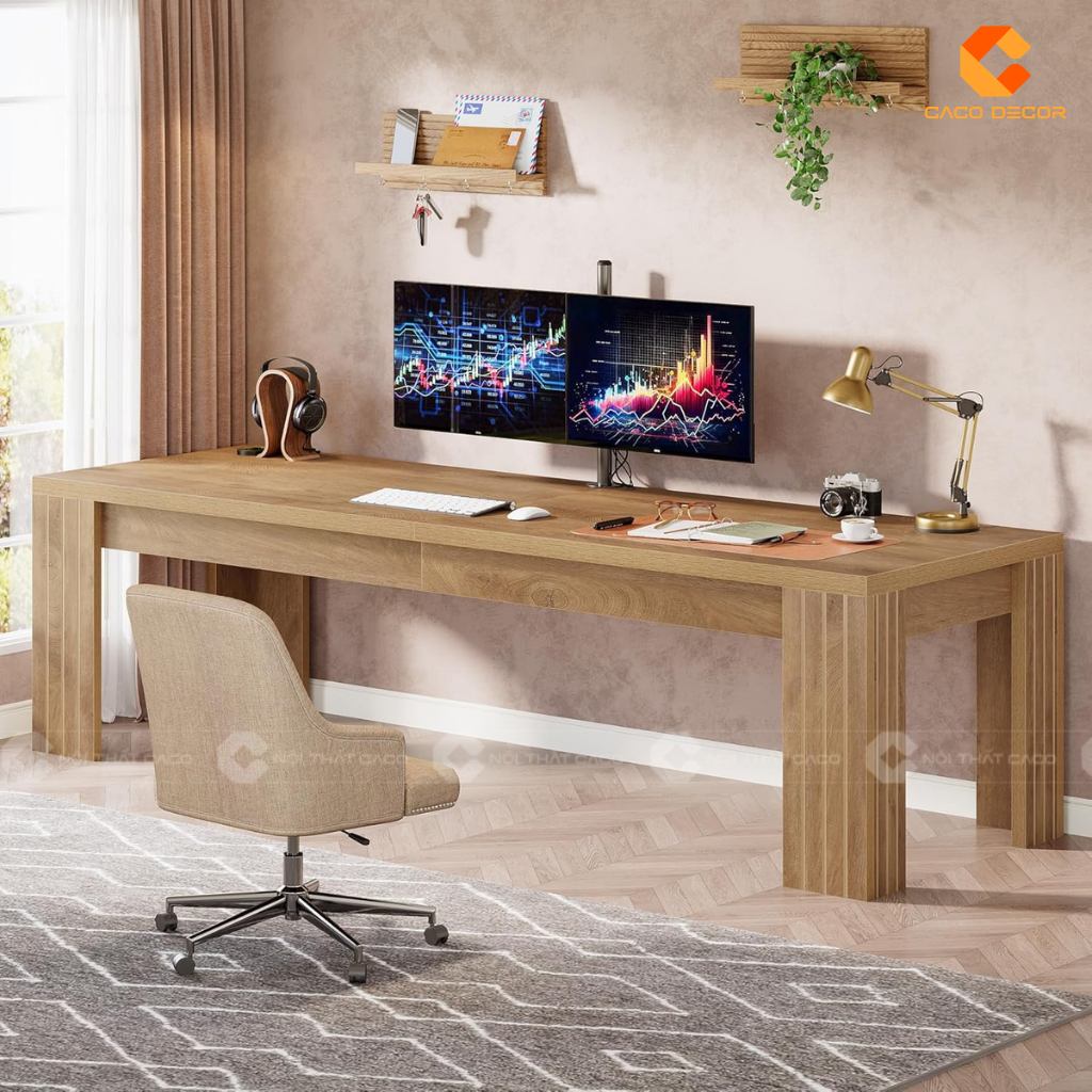 19+ Mẫu Bàn Làm Việc 2 Người Tại Nhà Đẹp, Tiện Lợi, Đáng Mua 15