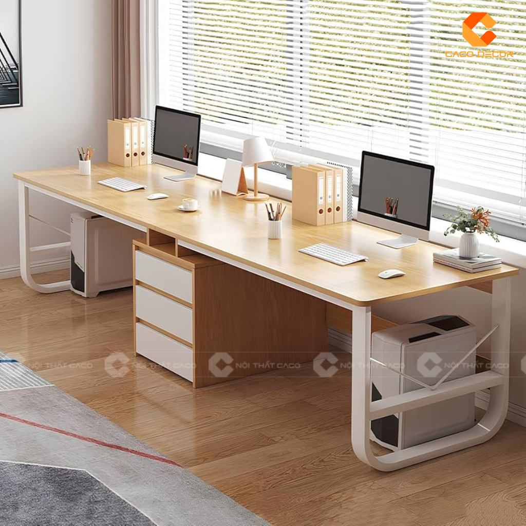 19+ Mẫu Bàn Làm Việc 2 Người Tại Nhà Đẹp, Tiện Lợi, Đáng Mua 24