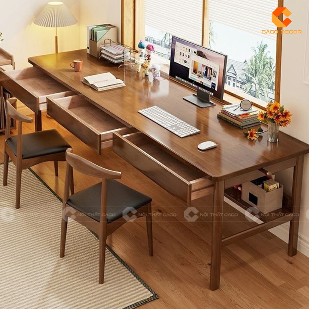 19+ Mẫu Bàn Làm Việc 2 Người Tại Nhà Đẹp, Tiện Lợi, Đáng Mua 18