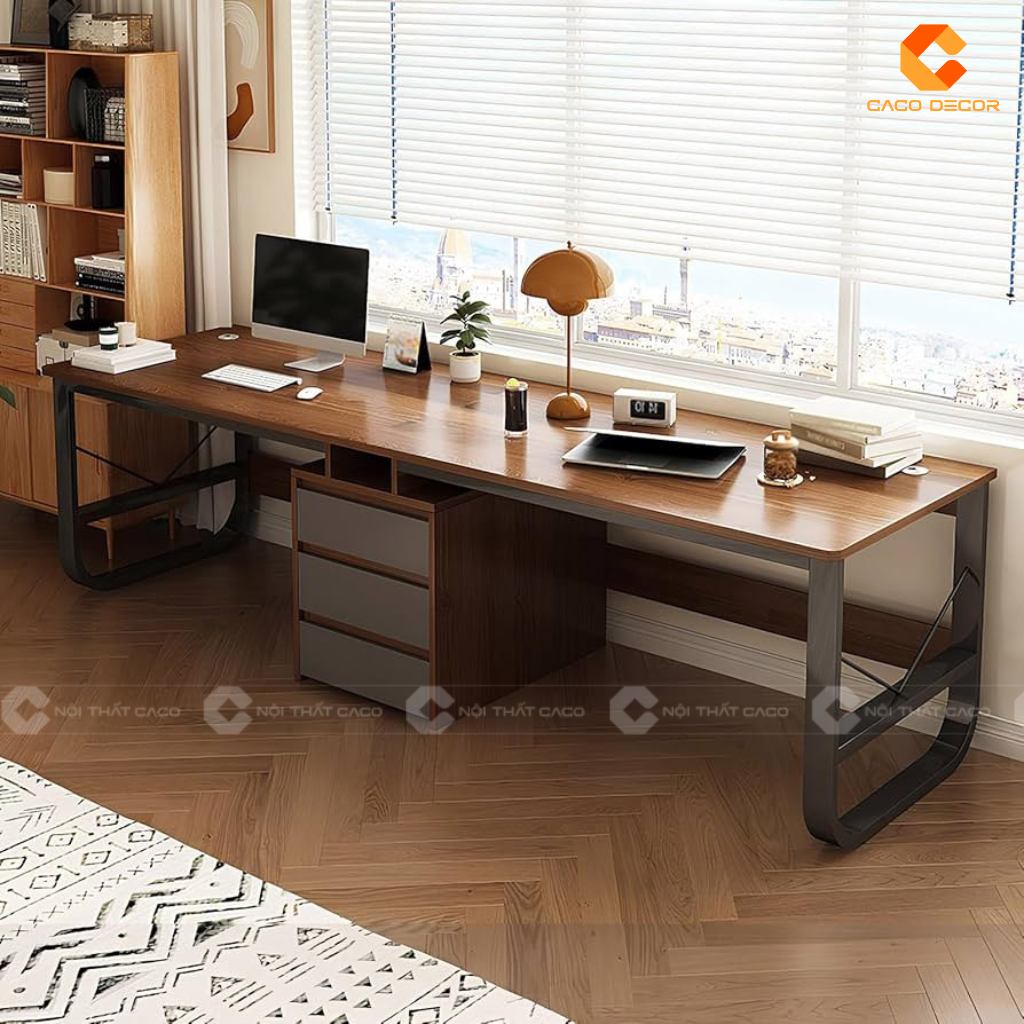 19+ Mẫu Bàn Làm Việc 2 Người Tại Nhà Đẹp, Tiện Lợi, Đáng Mua 3
