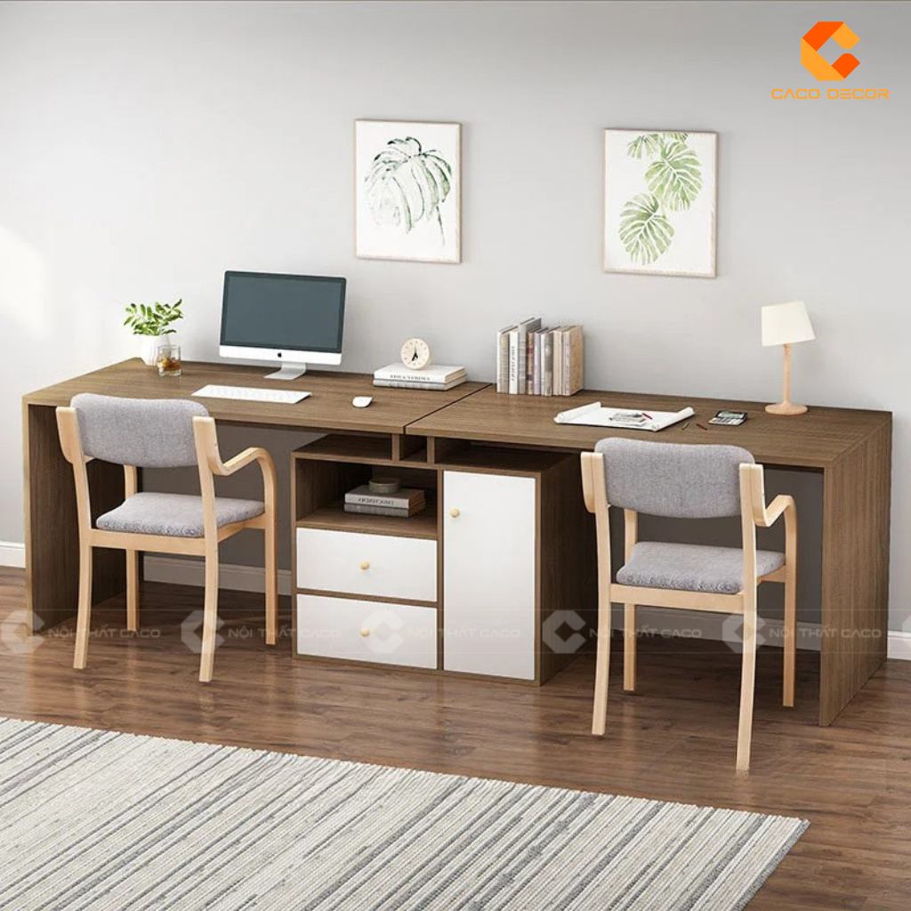 19+ Mẫu Bàn Làm Việc 2 Người Tại Nhà Đẹp, Tiện Lợi, Đáng Mua 4