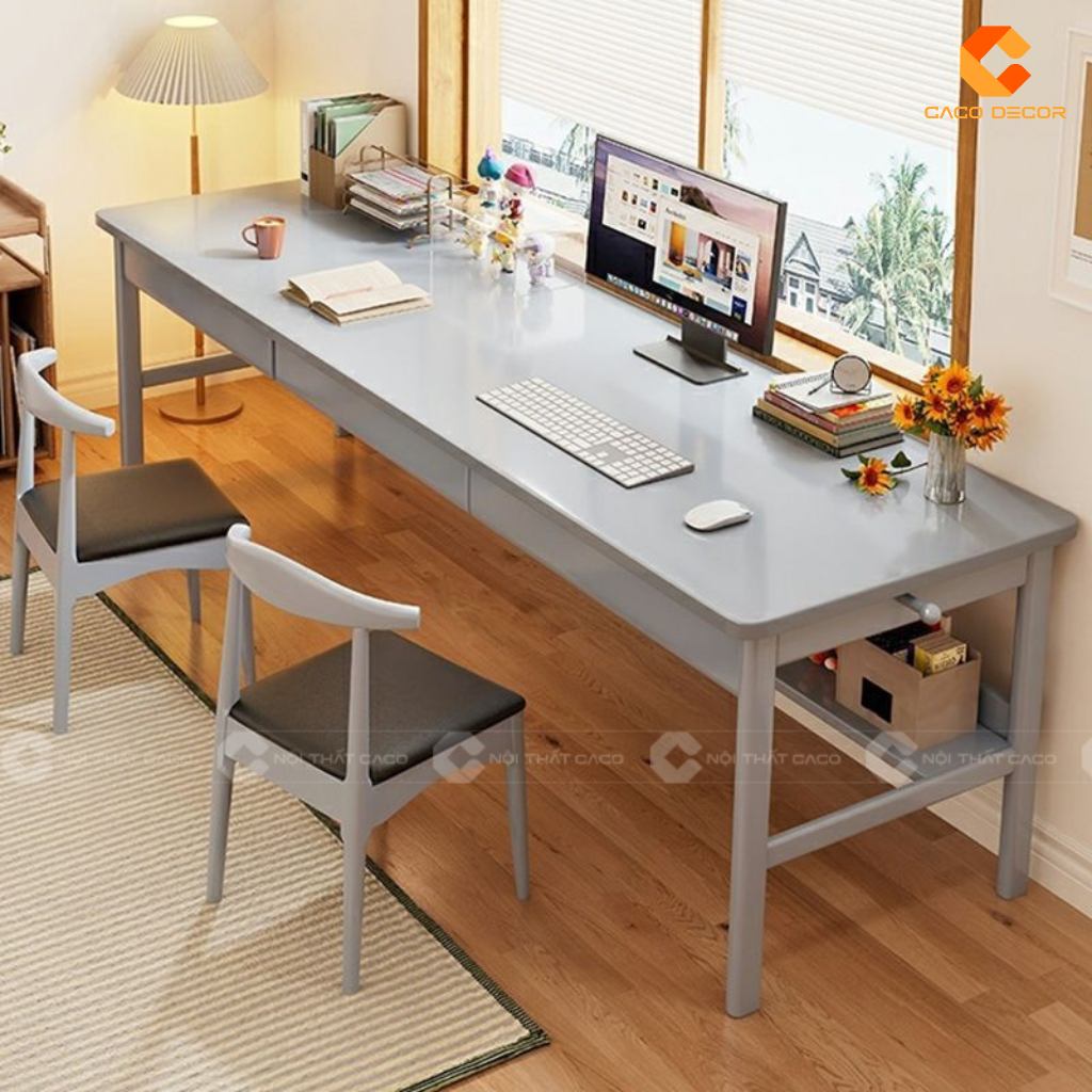 19+ Mẫu Bàn Làm Việc 2 Người Tại Nhà Đẹp, Tiện Lợi, Đáng Mua 5
