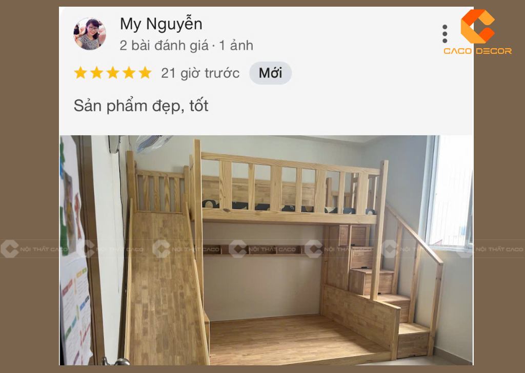 Đánh giá khách hàng sau nghiệm thu mẫu giường tầng cầu trượt