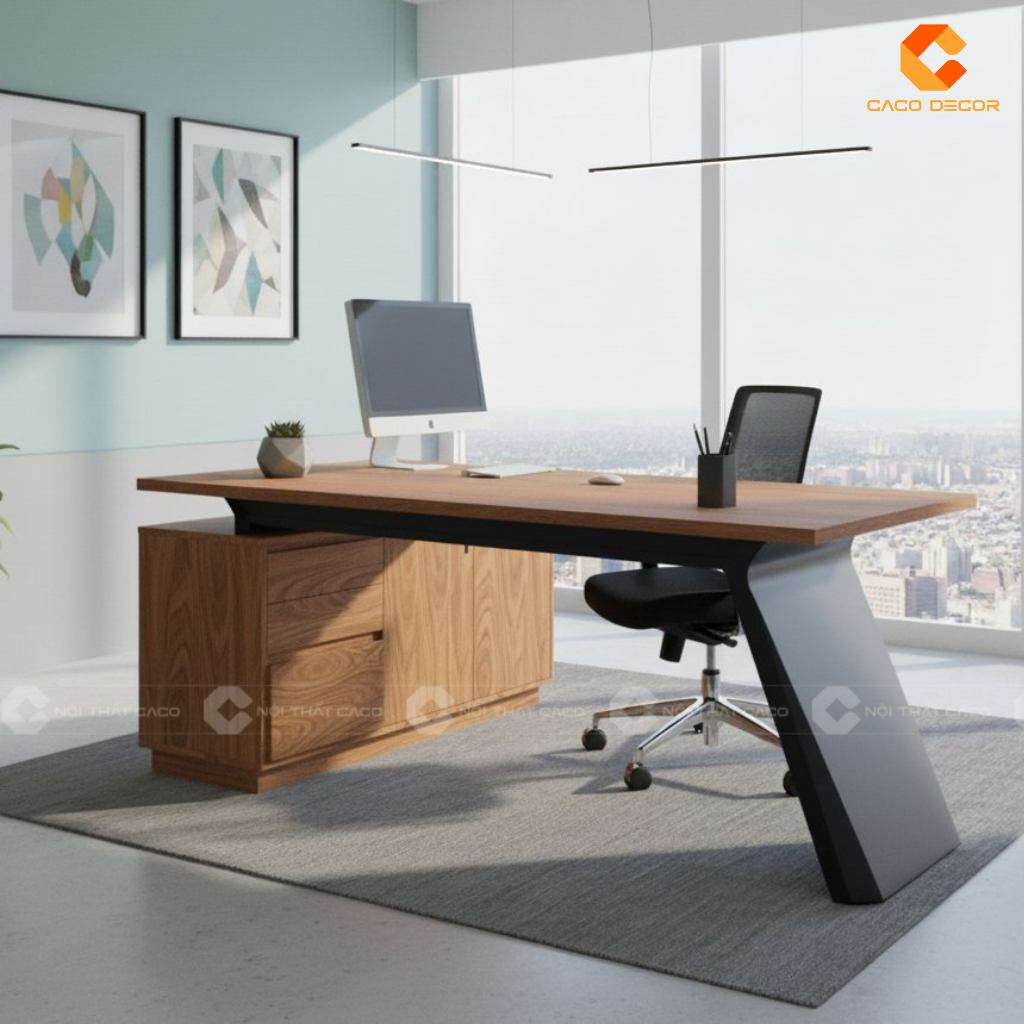 Bàn Giám Đốc Chân Sắt - 20+ Thiết Kế Đẹp, Giá Xưởng 11