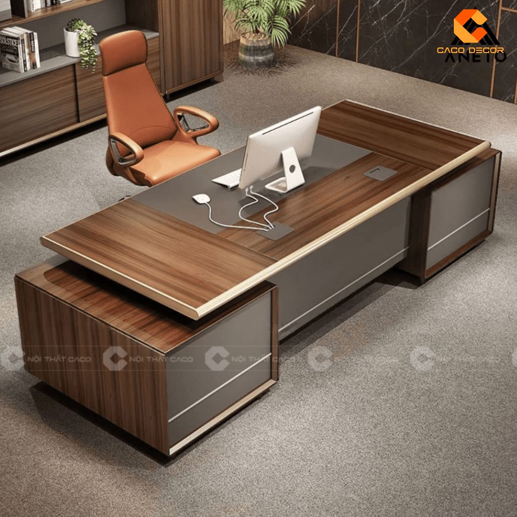 Mẫu bàn giám đốc gỗ cao cấp có độ bền cao