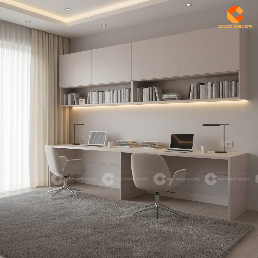 19+ Mẫu Bàn Làm Việc 2 Người Tại Nhà Đẹp, Tiện Lợi, Đáng Mua 6