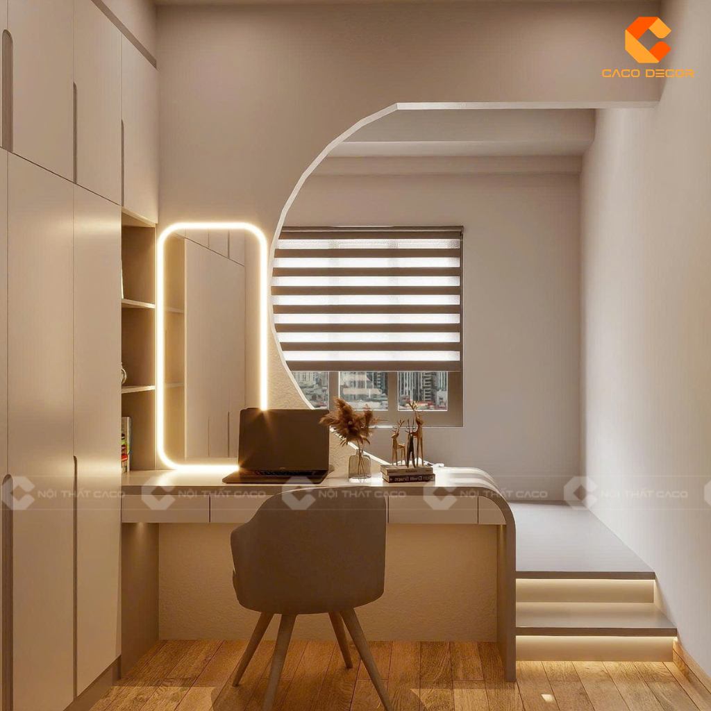 15 Mẫu Bàn Trang Điểm Kết Hợp Bàn Làm Việc Đẹp Nhất 2026 10