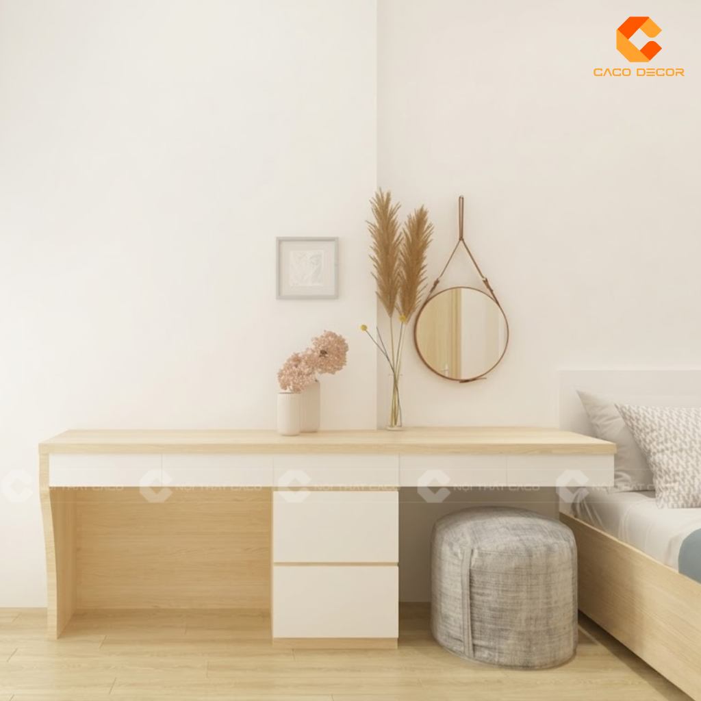 15 Mẫu Bàn Trang Điểm Kết Hợp Bàn Làm Việc Đẹp Nhất 2026 15