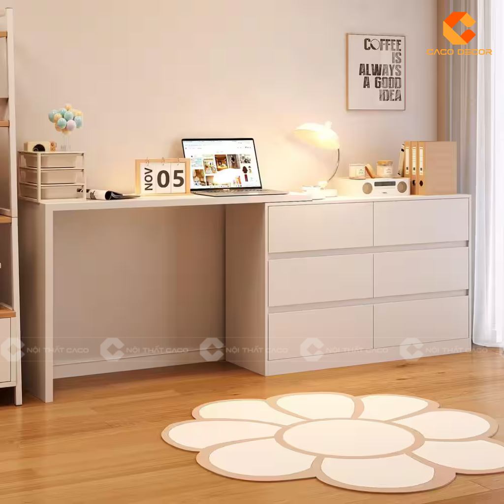 15 Mẫu Bàn Trang Điểm Kết Hợp Bàn Làm Việc Đẹp Nhất 2026 12