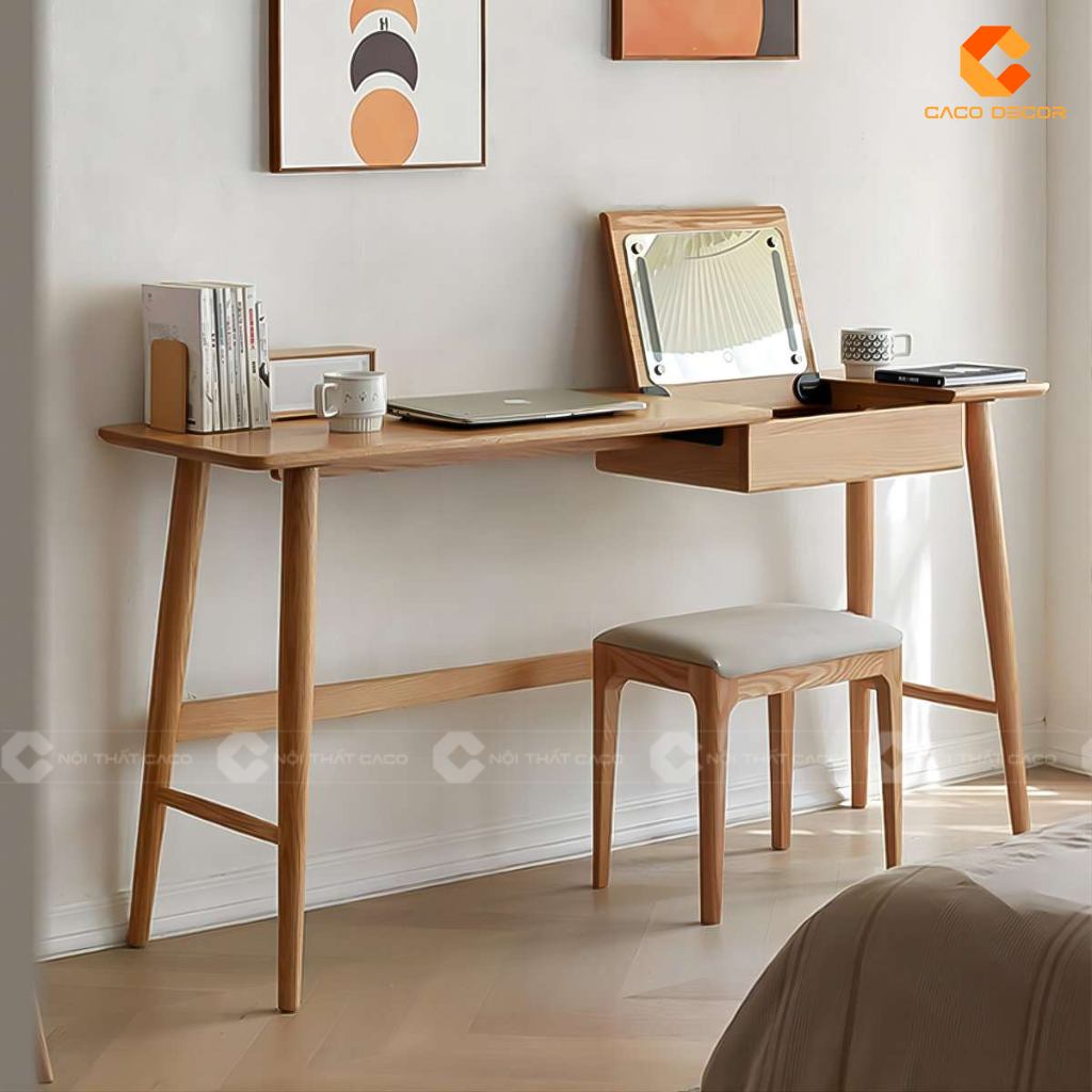 15 Mẫu Bàn Trang Điểm Kết Hợp Bàn Làm Việc Đẹp Nhất 2026 19