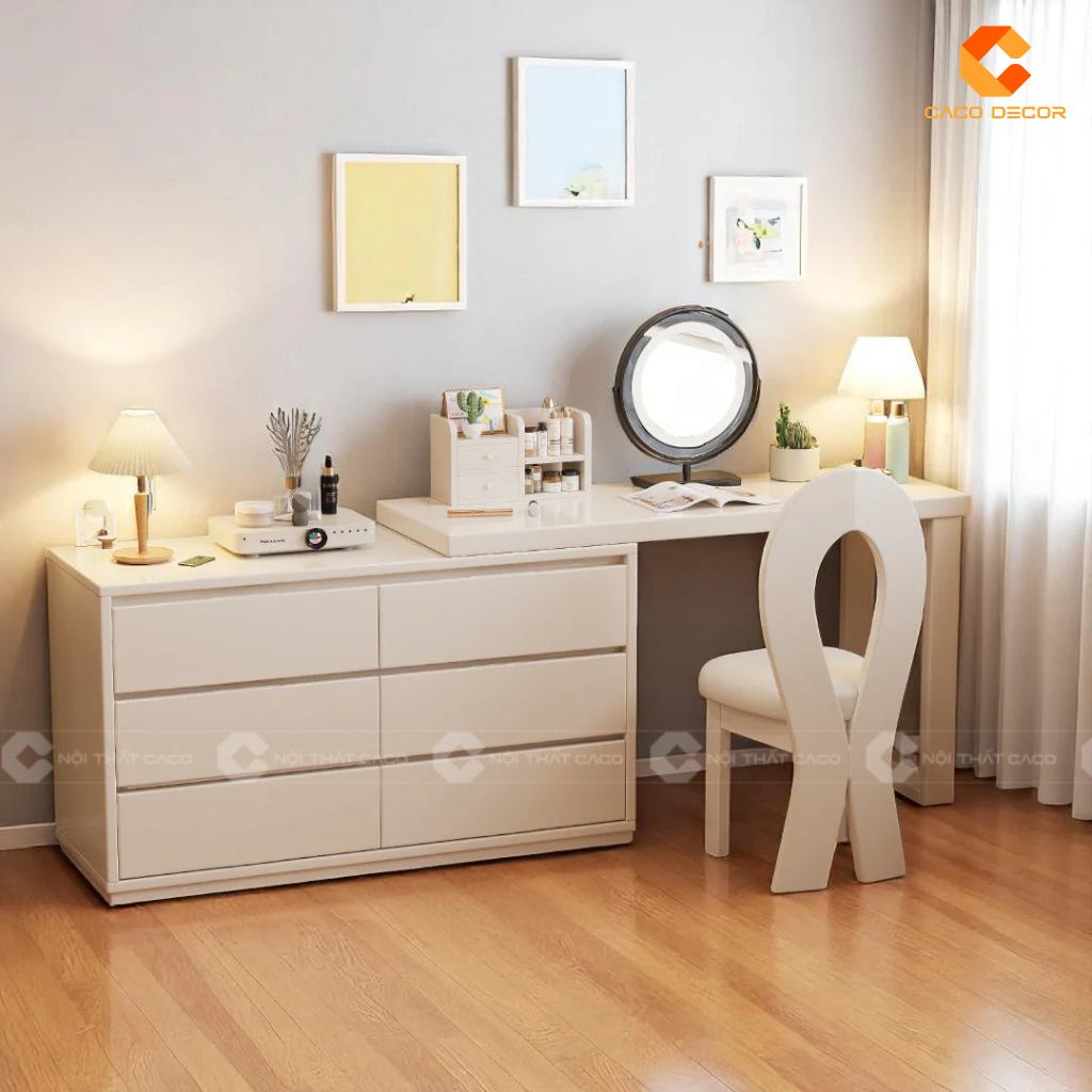 15 Mẫu Bàn Trang Điểm Kết Hợp Bàn Làm Việc Đẹp Nhất 2026 20