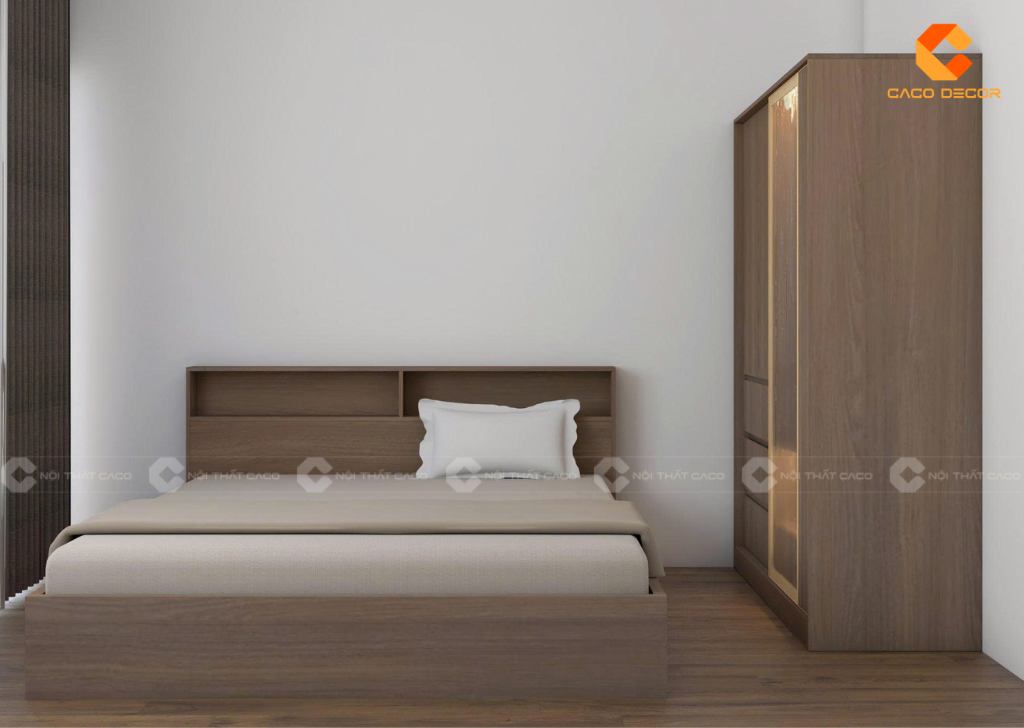 Thiết kế 3D combo phòng ngủ 2 đẹp hiện đại